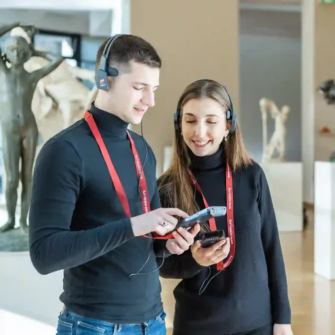 Orpheo Touch multimediaguide met dezelfde content als de museumapp