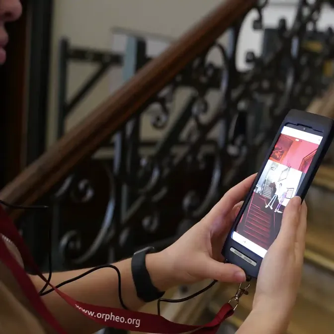 Museumapp en Orpheo Touch in gebruik in het stadhuis van Brussel